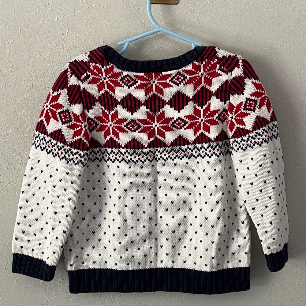 Janie & Jack Fair Isle Knit Winter Holiday Christmas Sweater Size 2T - Picture 7 of 8